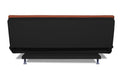 Adorn India Aspen Rhombus 3 Seater Sofa Cum Bed (Rust & Black) (3 Year Warranty)