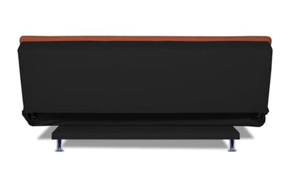 Adorn India Aspen Rhombus 3 Seater Sofa Cum Bed (Rust & Black) (3 Year Warranty)