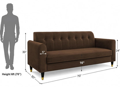 Rio Elegant 3 Seater Sofa (Brown)