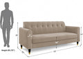 Rio Elegant 3 Seater Sofa (Beige)