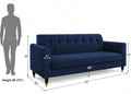 Rio Elegant 3 Seater Sofa (Blue)