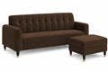 Adorn India Rio Elegant L Shape 4 Seater Sofa Set (Brown) (3 Year Warranty)