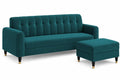 Adorn India Rio Elegant L Shape 4 Seater Sofa Set (Aqua Blue) (3 Year Warranty)