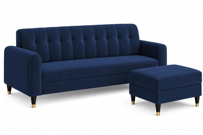 Rio Elegant L Shape 4 Seater Sofa Set (Blue)