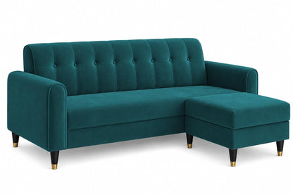 Rio Elegant L Shape 4 Seater Sofa Set (Aqua Blue)