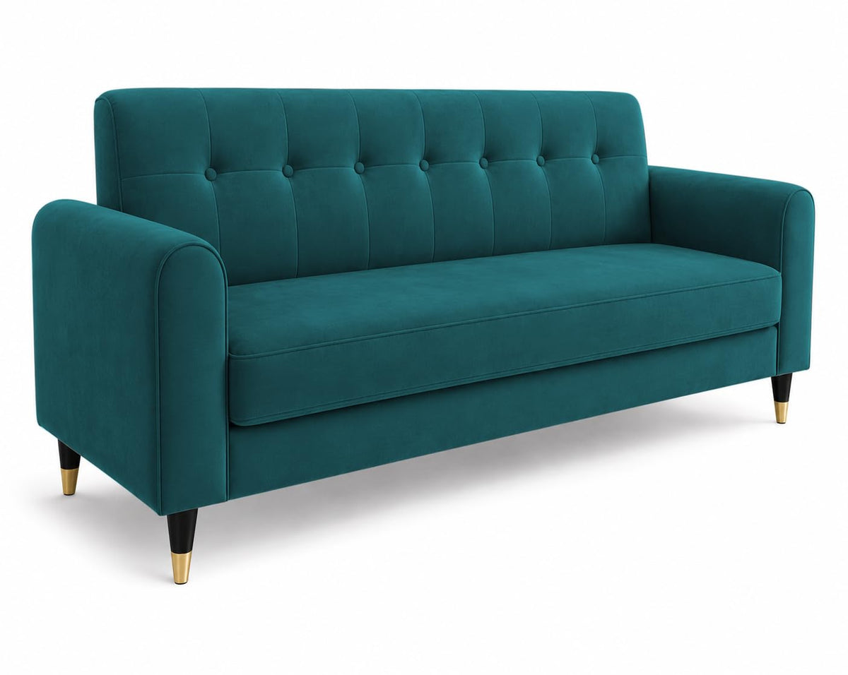 Rio Elegant 3 Seater Sofa (Aqua Blue)