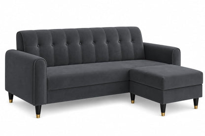 Rio Elegant L Shape 4 Seater Sofa Set (Grey)
