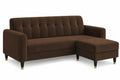 Adorn India Rio Elegant L Shape 4 Seater Sofa Set (Brown) (3 Year Warranty)