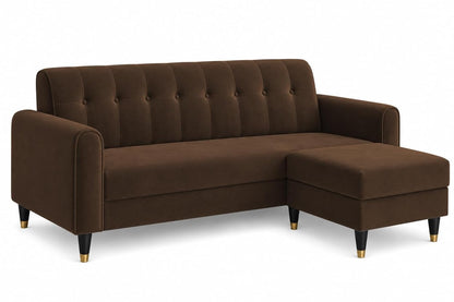 Rio Elegant L Shape 4 Seater Sofa Set (Brown)