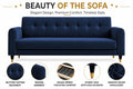 Adorn India Rio Elegant L Shape 4 Seater Sofa Set (Blue) (3 Year Warranty)