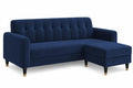 Adorn India Rio Elegant L Shape 4 Seater Sofa Set (Blue) (3 Year Warranty)