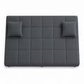 Adorn India Alyssum 3 Seater Sofa Cum Bed 4X6 Velvet 2 Cushions (Color Grey) and Suitable for All Indoor, with 3 Years Warranty