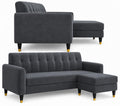 Rio Elegant L Shape 4 Seater Sofa Set (Grey)
