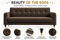 Adorn India Rio Elegant L Shape 4 Seater Sofa Set (Brown) (3 Year Warranty)