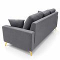 Adorn India Damian Plus 3-Seater Sofa Cum Bed | Velvet Suede Fabric | Grey