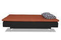 Adorn India Aspen Rhombus 3 Seater Sofa Cum Bed (Rust & Black) (3 Year Warranty)