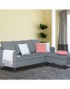 Adorn India Jonas Decent L Shape 5 Seater Sofa Set (Right Hand Side) (Grey)