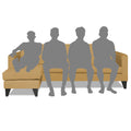 Adorn India Aladra L Shape Decent 5 Seater Sofa Set LHS (Beige) (3 Year Warranty)