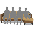 Adorn India Aladra L Shape Decent 5 Seater Sofa Set RHS (Brown & Beige) (3 Year Warranty)