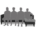 Adorn India Aladra L Shape Decent 5 Seater Sofa Set RHS (Grey & Black) (3 Year Warranty)