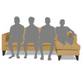 Adorn India Aladra L Shape Decent 5 Seater Sofa Set RHS (Beige) (3 Year Warranty)