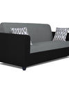 Adorn India Rio Highback 3 Seater Sofa (Black & Grey)