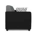 Rio Highback 3 Seater Sofa(Black & Grey)