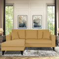 Adorn India Martin L Shape 4 Seater Sofa Set Plain (Left Hand Side (Beige) (3 Year Warranty)