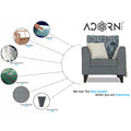 Adorn India Cortina Damask 1 Seater Sofa (Grey)