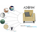 Adorn India Enzo Decent 1 Seater Sofa (Beige)