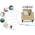 Adorn India Cortina Damask 1 Seater Sofa (Beige)
