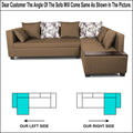 Adorn India Mclain L Shape 6 Seater Sofa (Camel)