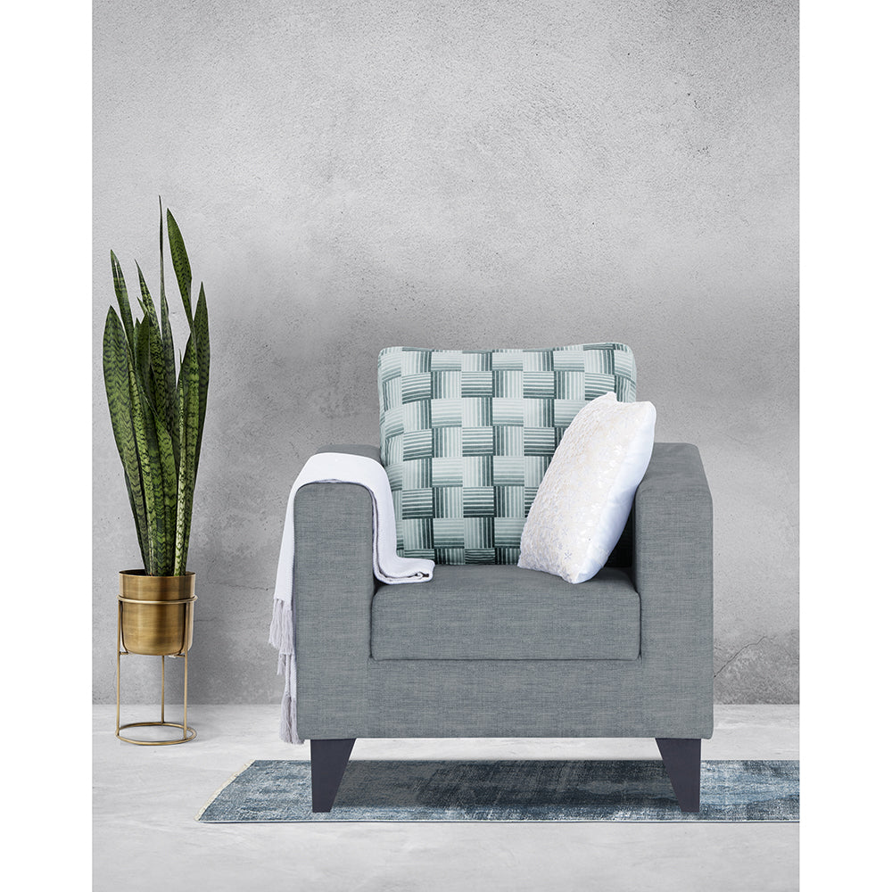 Straight line Plus Bricks 1 Seater Sofa (Grey)