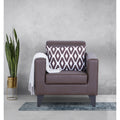 Adorn India Bladen Leatherette 1 Seater Sofa (Brown)