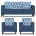 Straight line Plus Leaf 3+1+1 5 Seater Sofa Set (Blue)