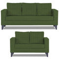 Adorn India Hallton Tufted 3+2 5 Seater Sofa Set (Green) (3 Year Warranty)