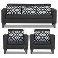 Bladen Leatherette 3+1+1 5 Seater Sofa Set (Black)
