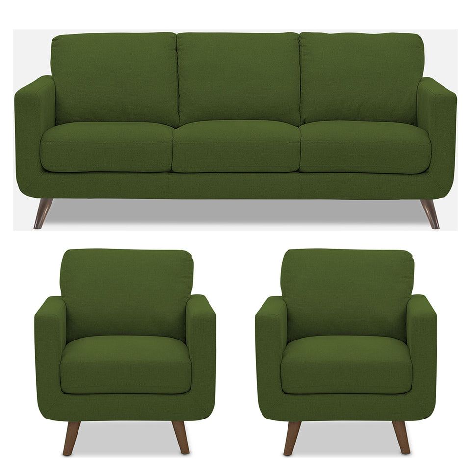 Damian 3-1-1 5 Seater Sofa Set (Green)