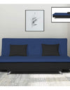 Adorn India Aspen three seater sofa cum bed (Blue and Black)
