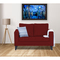 Adorn India Hallton Plain 2 Seater Sofa (Maroon) (3 Year Warranty)