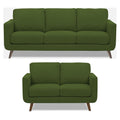 Adorn India Damian 3+2 5 Seater Sofa Set (Green) (3 Year Warranty)