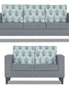 Adorn India Straight line Plus Leaf 3+2 5 Seater Sofa Set (Grey)