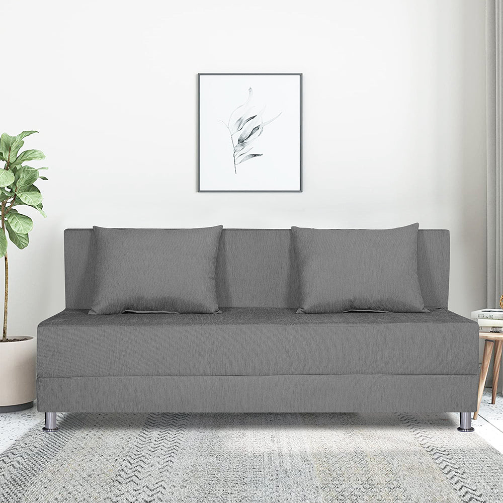 Adorn India Foam Easy Alyn Plus Decent 4 Seater Sofa Cum Bed (6X6) (Grey)(1 Year Warranty)
