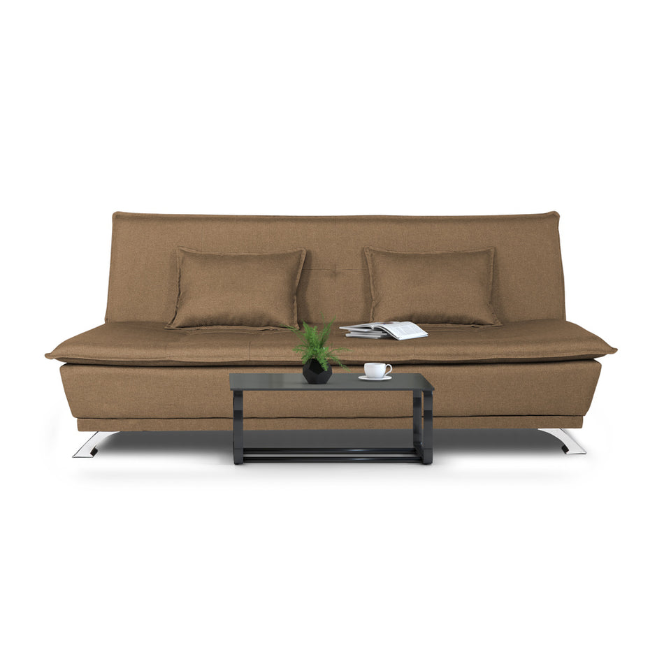 4 Seater Sofa Cum Bed Arden 4x6(Camel)