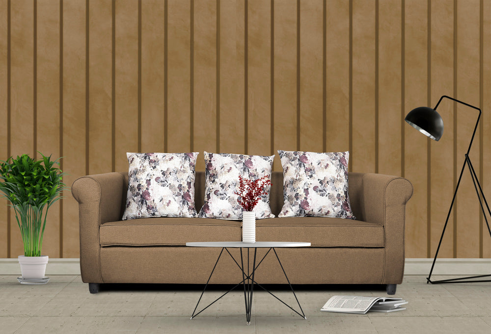 Adorn India Magnum 3 Seater Sofa (Camel)