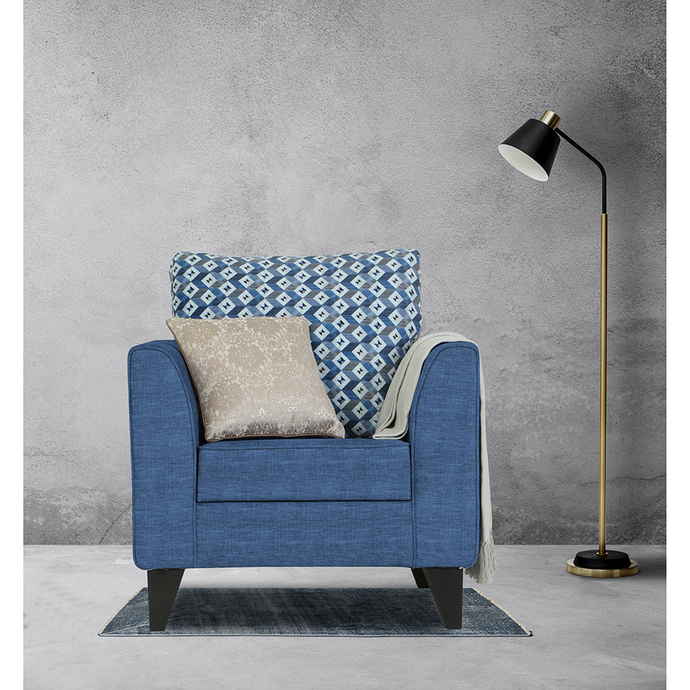 Tornado Bricks 1 Seater Sofa (Blue)