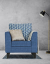Adorn India Tornado Bricks (3 Years Warranty) 1 Seater Sofa (Blue) Modern
