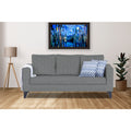 Adorn India Hallton Plain 3 Seater Sofa (Grey) (3 Year Warranty)