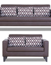 Adorn India Bladen Leatherette 3+2 5 Seater Sofa Set (Brown)