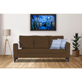Adorn India Hallton Tufted 3 Seater Sofa (Brown) (3 Year Warranty)